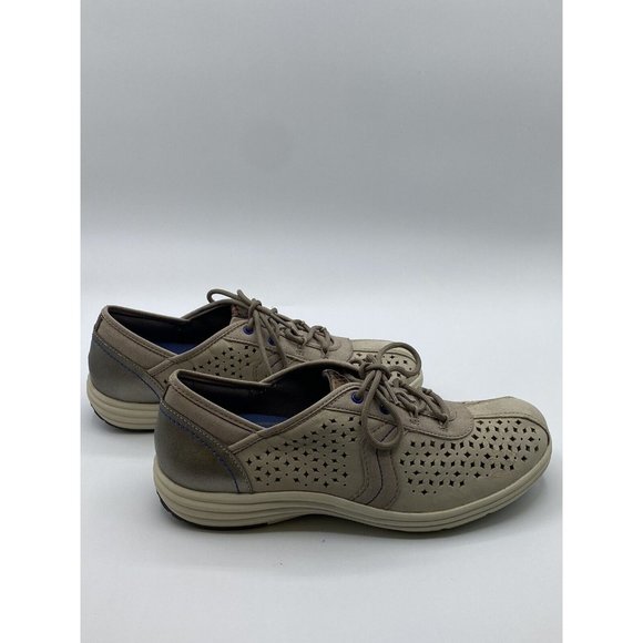 Aravon Shoes - Aravon Womens Betty Stone Suede-AR Lace Up Sneaker Shoes 9.5 D